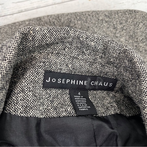 🍁 Josephine Chaus Silk Wool Blazer Lined Jacket Coat sz 4 - Picture 6 of 8
